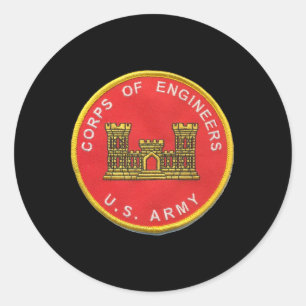 Ice Rocket Hockey Army Corp Of Engineers  Classic Round Sticker