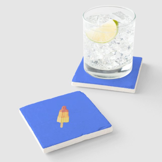 Ice Rocket Stone Coaster (Side)