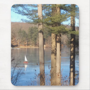 Ice Sailing on the Lake --- Mouse Pad