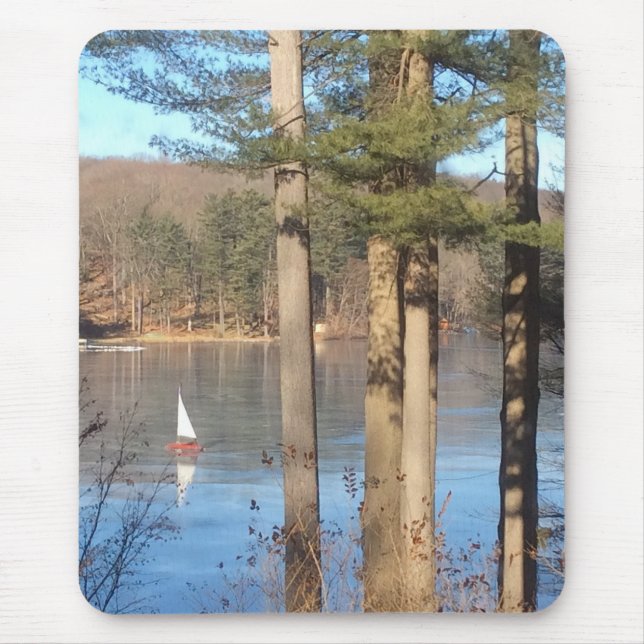 Ice Sailing on the Lake --- Mouse Pad (Front)