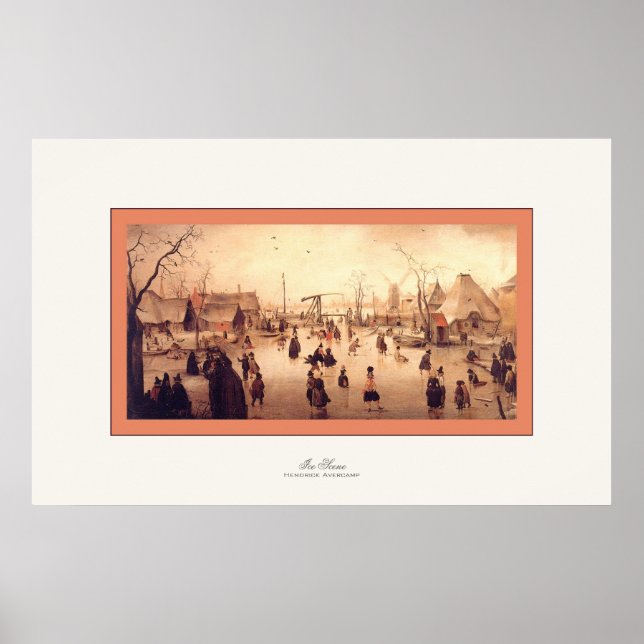 Ice Scene ~ Vintage Fine Art Print. Poster (Front)