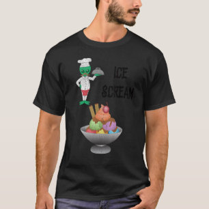 Ice Scream Ice Cream Alien Horror Ice Cream T-Shirt