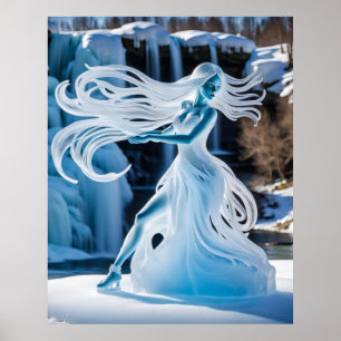 Ice Sculpture - Ice Skater Poster