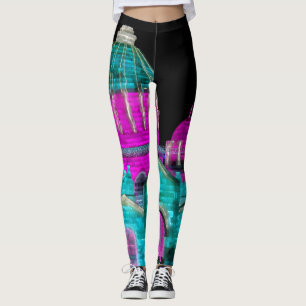 Ice Sculpture photo in Magenta and Teal Leggings