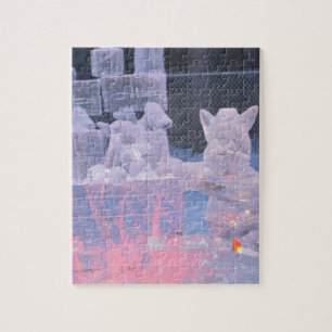 Ice Sculpture Sporting Artist Carving Arctic Gifts Jigsaw Puzzle