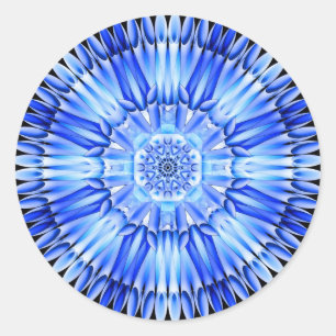 Ice Shards Mandala Classic Round Sticker