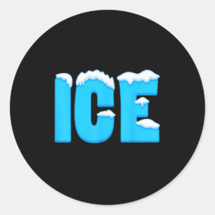 Ice Shirt Adult Kids Men Women Fire And Ice Costum Classic Round Sticker