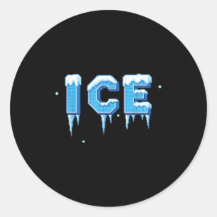 Ice Shirt Ice And Baby Funny Matching Halloween Co Classic Round Sticker