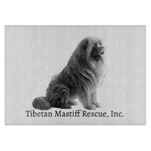 Ice Sitting Tibetan Mastiff Cutting Board