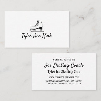 Ice Skate Design, Ice Skater, Ice Skating Coach Business Card