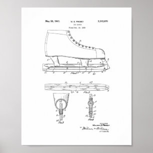 Ice Skate Patent Poster