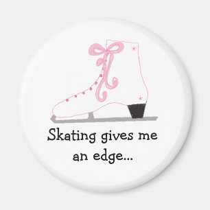 Ice Skate with Saying Magnet
