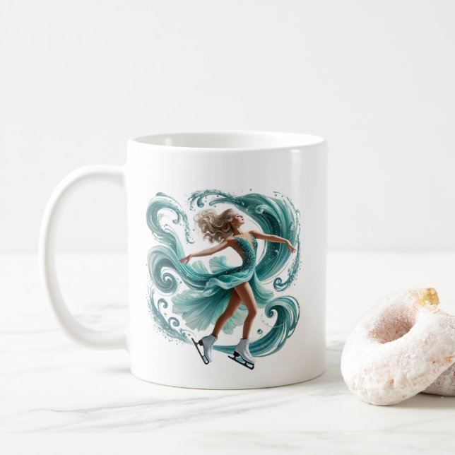 Ice Skater  Coffee Mug (With Donut)