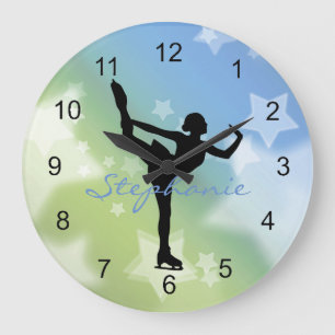 Ice Skater Design Wall Clock