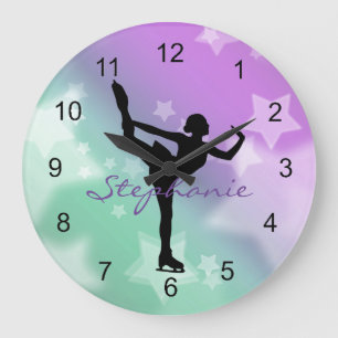 Ice Skater Design Wall Clock
