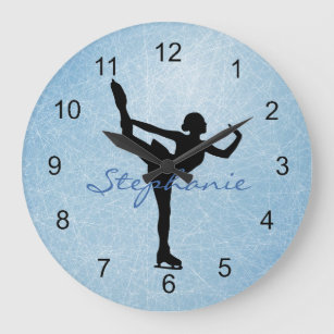 Ice Skater Design Wall Clock