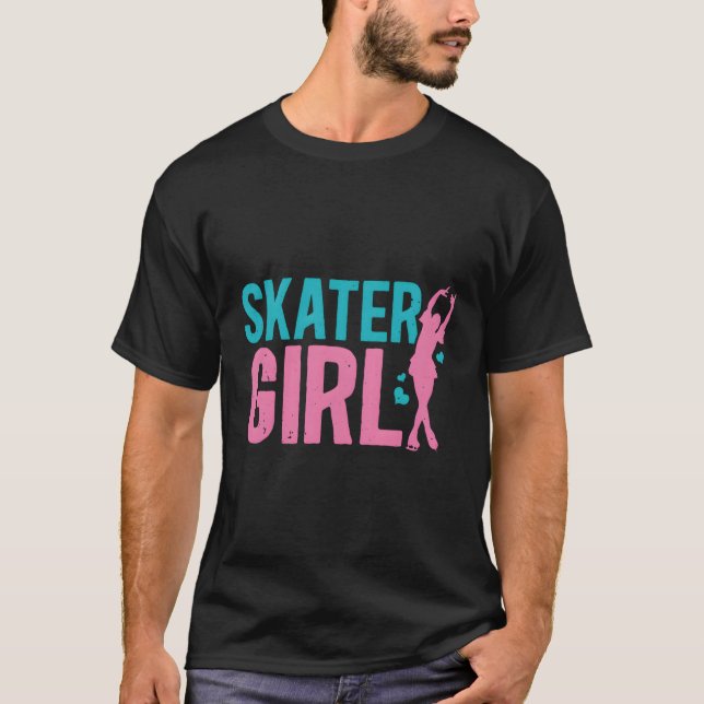 Ice Skater Figure Skaters Skating Themed T-Shirt (Front)