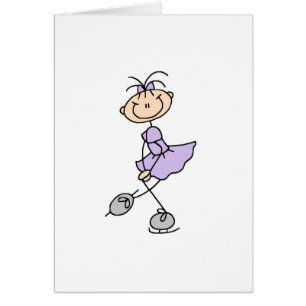 Ice Skater Girl In Lilac Card