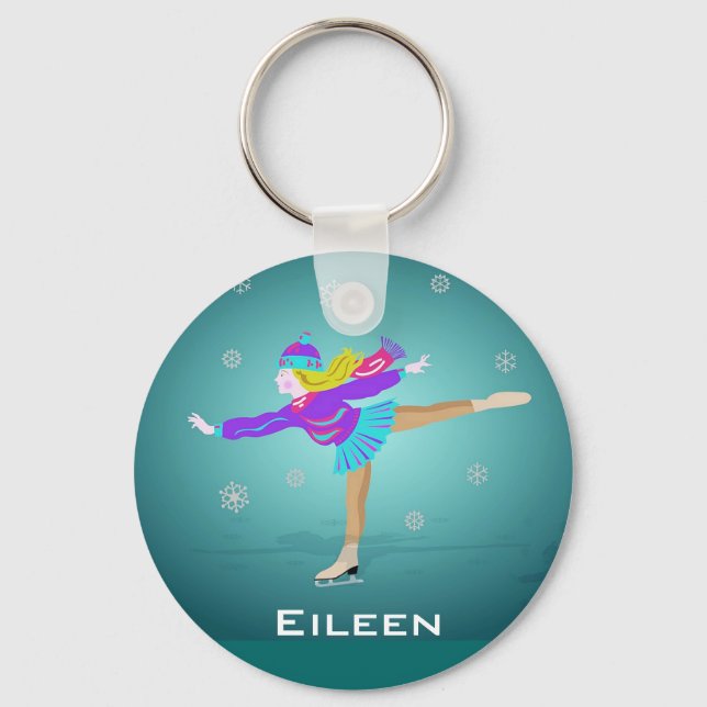 Ice Skater Key Chain (Front)