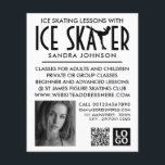 Ice Skater Silhouette Logo, Skating Lesson Advert Flyer<br><div class="desc">Ice Skater Silhouette Logo,  Skating Lesson Advertising Flyers By The Business Card Store.</div>