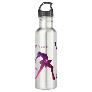 Ice skater sleeve - Rose Violet star 710 Ml Water Bottle