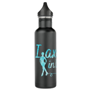 Ice skater water bottle Axel in life frozen blue