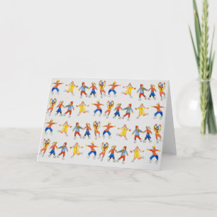 Ice Skaters Art for Charity Card