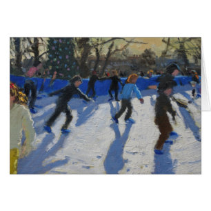 Ice skaters Christmas Fayre Fair Hyde Park