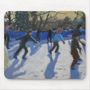Ice skaters Christmas Fayre Fair Hyde Park Mouse Pad