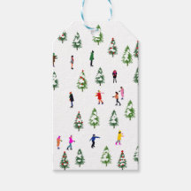 Ice Skaters Pine │ ice skating christmas winter