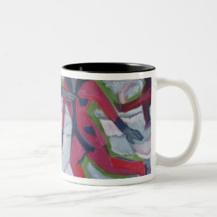 Ice Skaters Two-Tone Coffee Mug