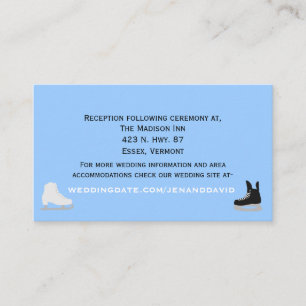 Ice Skaters Wedding Enclosure Card