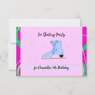 Ice Skates Birthday Party Invitation