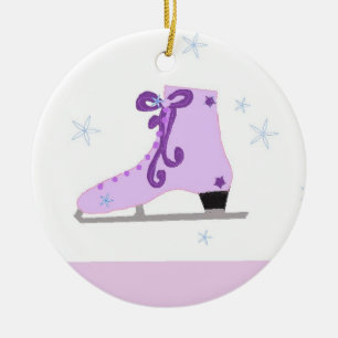 Ice Skates Ceramic Ornament