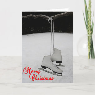 Ice Skates Christmas Card