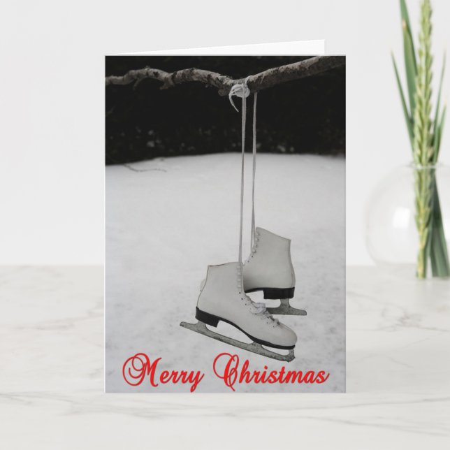 Ice Skates Christmas Card (Front)
