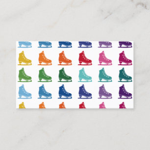 Ice Skates Colorful Fun Array Business Card