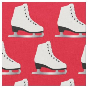 Ice Skates Figure Skating Rink Red Fabric