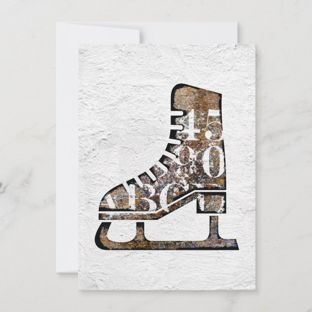 Ice Skates Greeting Card - Mixed Media Art (Front)