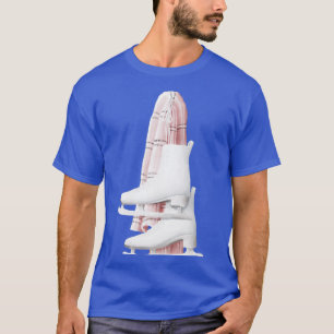 Ice Skates in Watercolors with scarf beautiful art T-Shirt