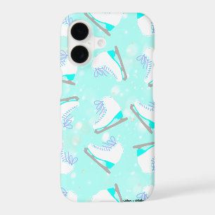 Ice Skates Pattern Blue Cute Figure Skater's