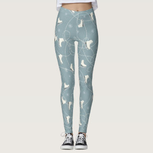 Ice skates & snowflakes leggings