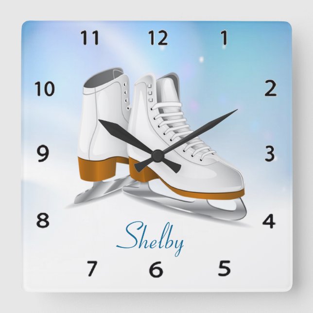 Ice Skates Wall Clock (Front)