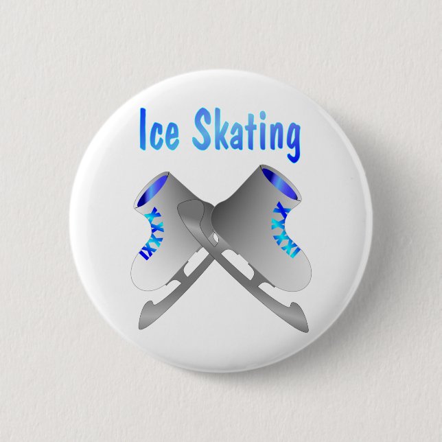 Ice Skating 6 Cm Round Badge (Front)