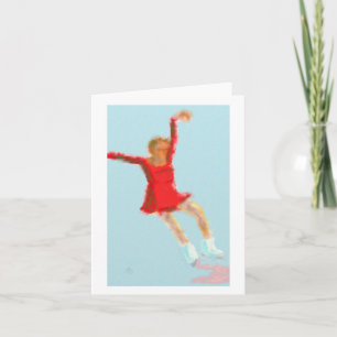 Ice Skating Art Card