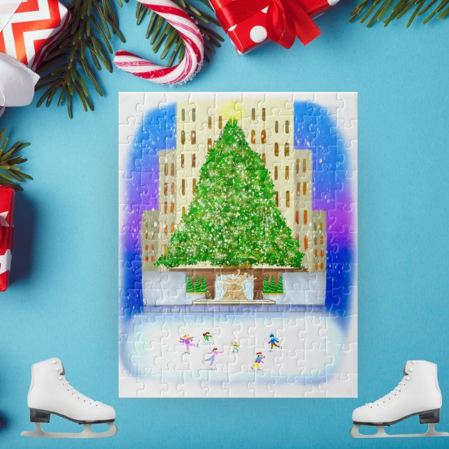 Ice Skating At Rockefeller Centre Jigsaw Puzzle (Creator Uploaded)