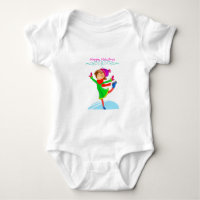 Ice skating baby jersey bodysuit.