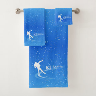 Ice Skating Bath Towel Set