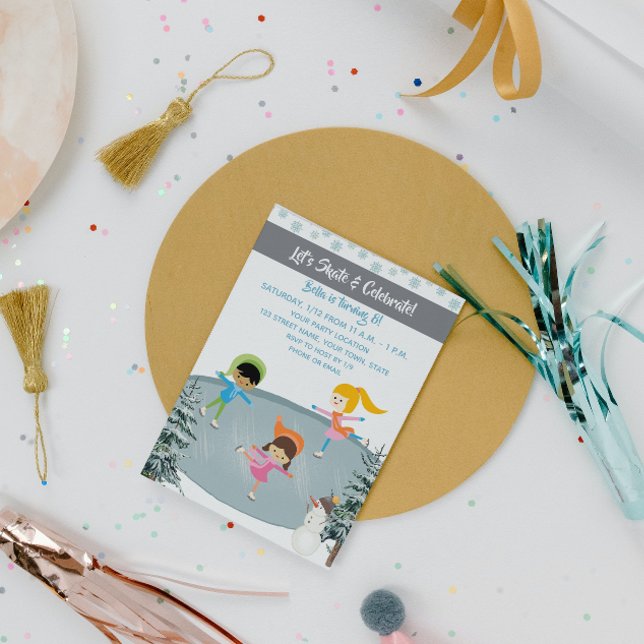 Ice Skating Birthday Invitation (Creator Uploaded)