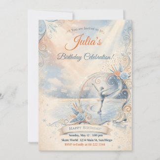 Ice Skating Birthday Invitation | 